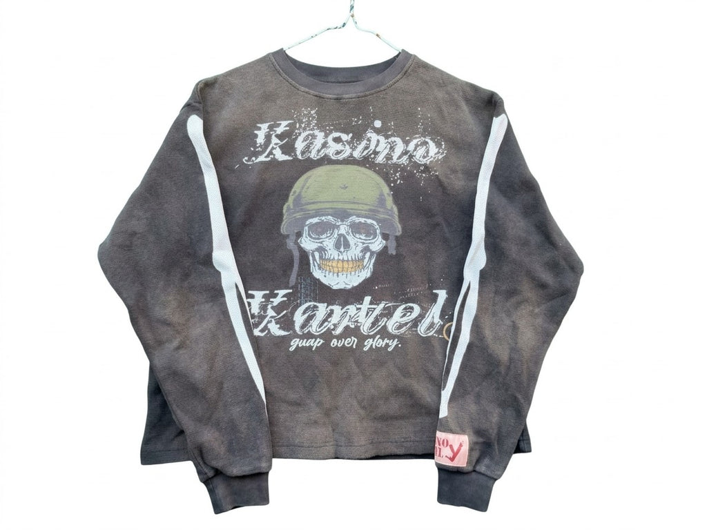 Dark Waffle Knit Long Sleeve